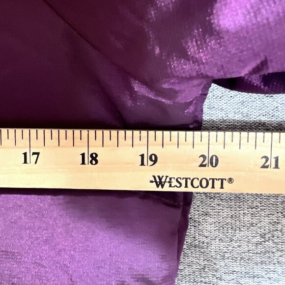 Eddie Bauer Jacket Womens Medium Purple Down Puffer Coat Faux Fur Hood - Picture 7 of 15